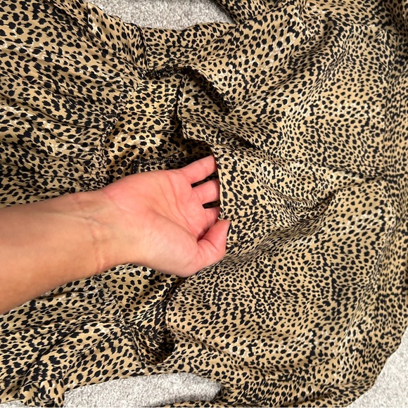 Mara Hoffman Silk Leopard Print Button Down Open Back T-Shirt Dress - Picture 8 of 9